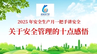 2025安全生产月一把手讲安全：关于安全管理的十点感悟.pptx