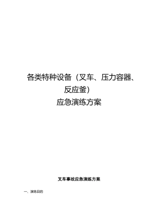 025 各类特种设备应急演练方案汇编（20页）.docx