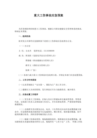 重大工伤事故现场处置方案.doc