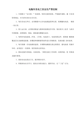 电瓶车充电工安全生产责任制.doc