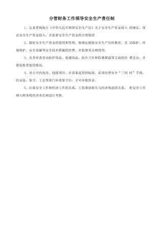分管财务工作领导安全生产责任制.doc