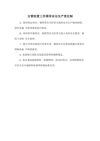 分管经营工作领导安全生产责任制.doc