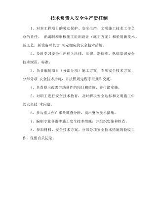 技术负责人安全生产责任制.doc