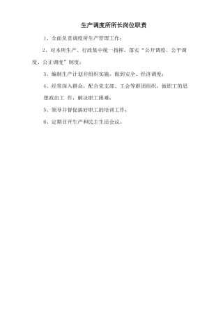 生产调度所所长岗位职责.doc