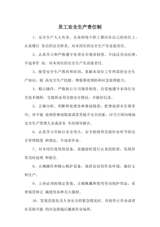 员工安全生产责任制.doc