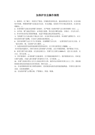 加热炉安全操作规程.docx