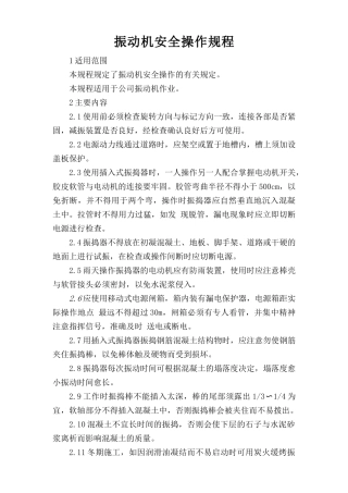 振动机安全操作规程.doc