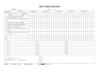 13.等离子切割机日常点检表.doc