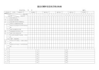 22.固定式螺杆空压机日常点检表.doc