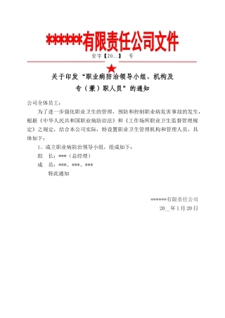 1.职业病防治领导机构及职业卫生管理机构成立文件.doc