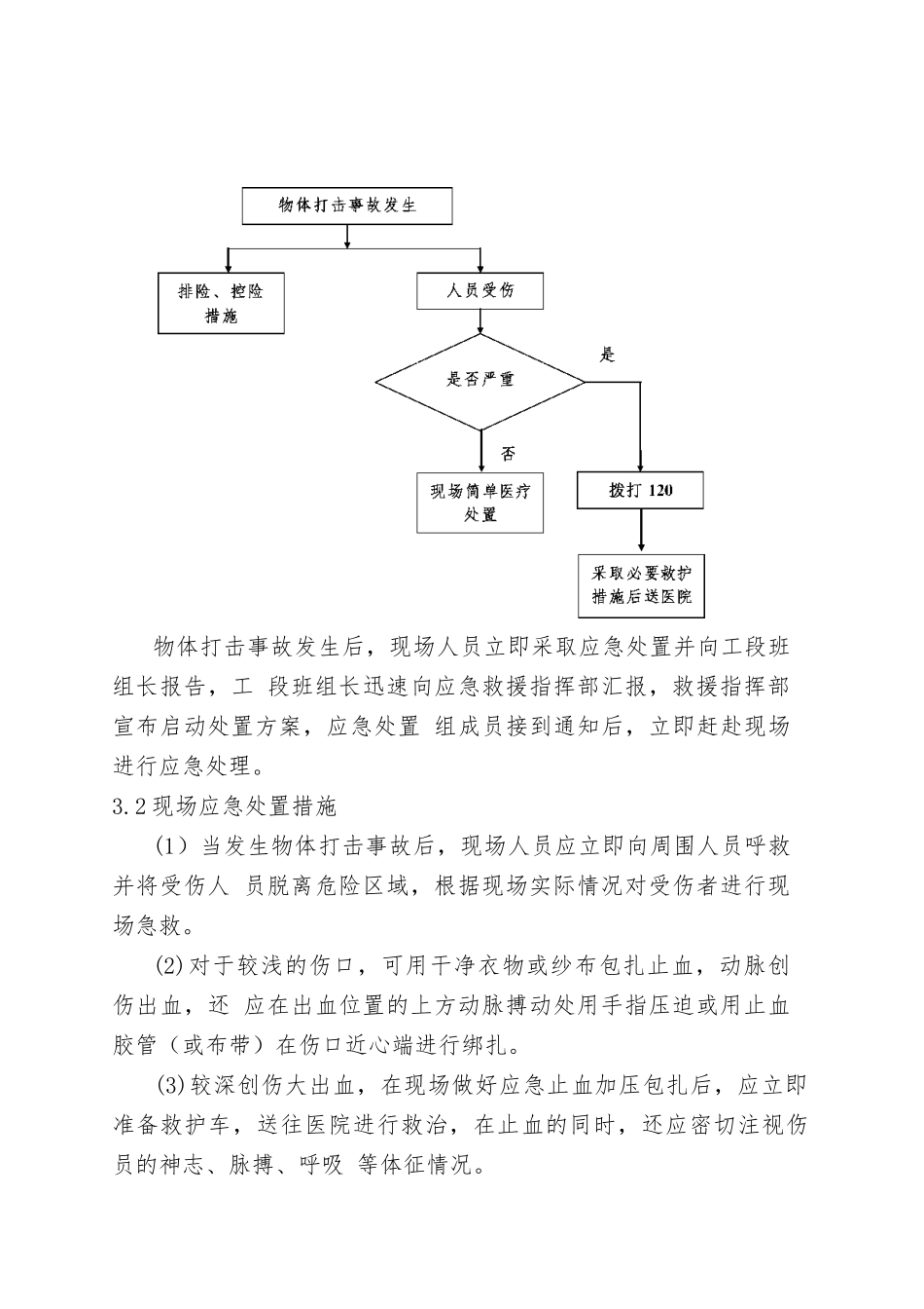10.物体打击事故现场处置方案.doc_第3页