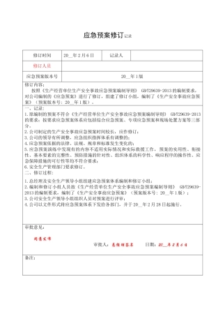 8.应急救援预案修订记录.doc