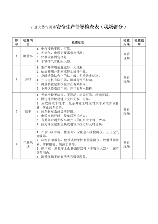 石油天然气测井安全生产督导检查表.docx
