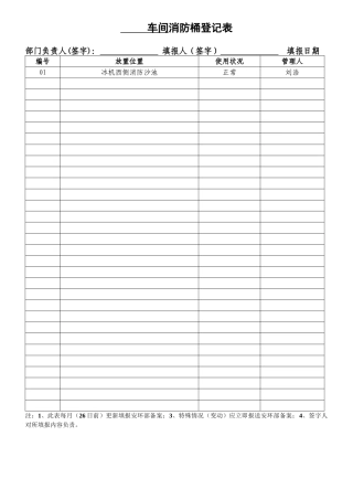 车间消防桶登记表（样表10）.doc