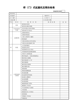 桥(门)式起重机定期自检表(含续表)GDAQ209010905.xls