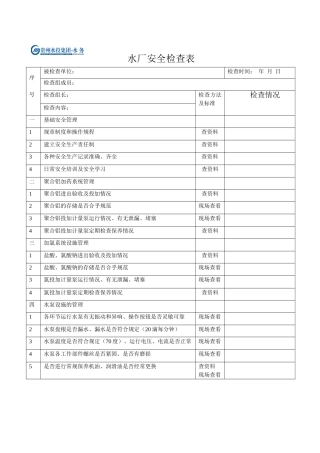 10-自来水厂安全检查表.doc