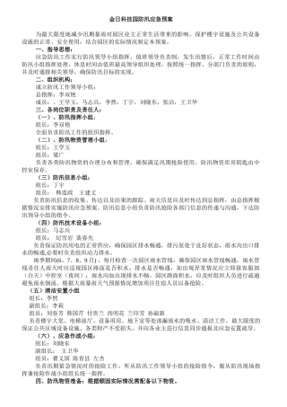 7174 科技园区防汛应急预案.docx