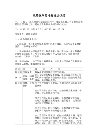 4危险化学品泄漏演练记录.docx