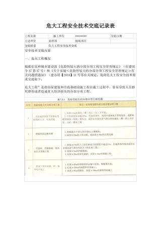 危大工程安全技术交底记录表.docx