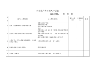 3.1-3安全生产费用投入计划表.doc