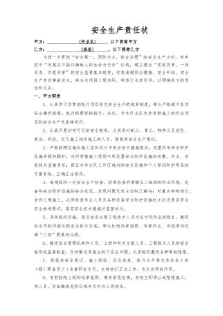 作业队与班组责任书.docx