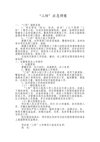 19.三防应急预案模板1.doc