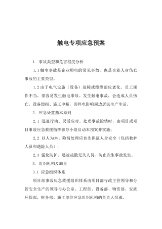 28 触电专项应急预案.docx