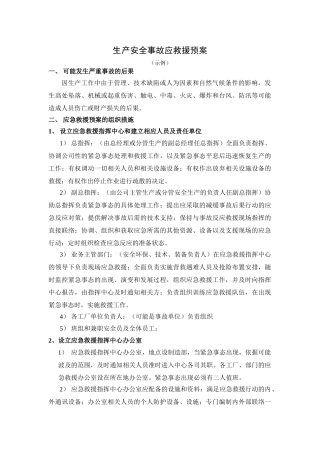 生产安全事故应救援预案.doc