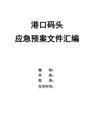 港口码头应急预案文件汇编.doc
