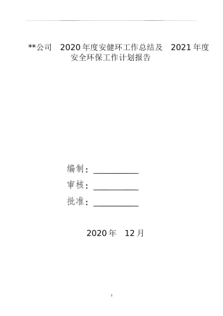 37.年度安全生产工作总结&来年工作计划-模板1.docx