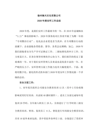 39.年度安全工作总结及计划(化工企业).docx