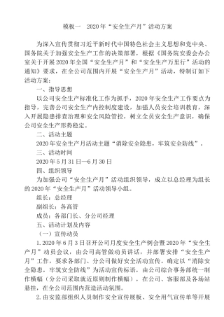 57.年“安全生产月”活动方案和总结模板.doc