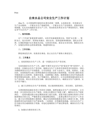 7.自来水总公司安全生产工作计划.doc