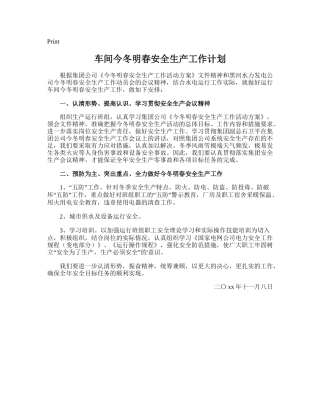 123.车间今冬明春安全生产工作计划.doc