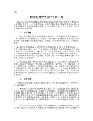 125.桂园街道安全生产工作计划.doc