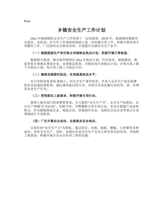 178.乡镇安全生产工作计划.doc