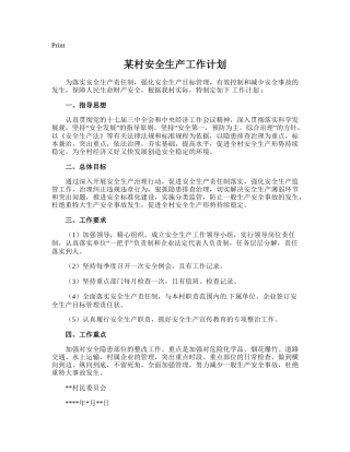 213.某村安全生产工作计划.doc