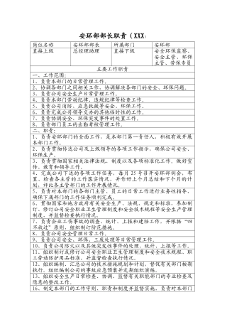 259.企业安环部各岗位职责（10页）.doc