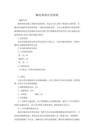 触电事故应急预案.docx