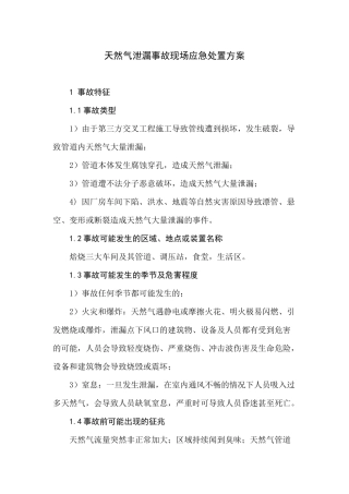 天然气泄漏事故现场应急处置方案.docx