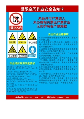 27 受限空间作业安全告知卡.docx