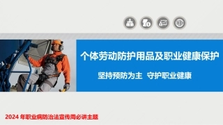 2024年职业病防治法宣传周必讲主题：个体劳动防护-T.pptx