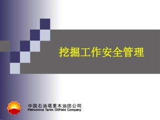 中石油高危作业系列：挖掘作业管理.pptx