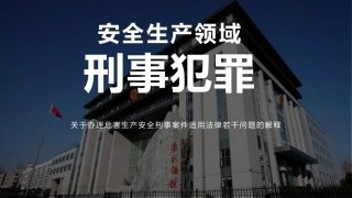 41.安全生产领域刑事犯罪【两高司法解释】.pptx