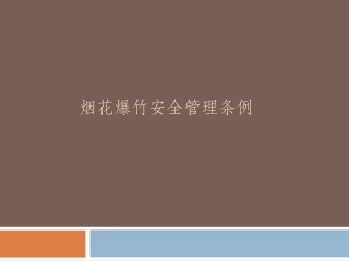 175.烟花爆竹安全管理条例课件PPT.ppt