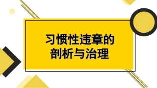 19 员工习惯性违章的剖析与治理.ppt