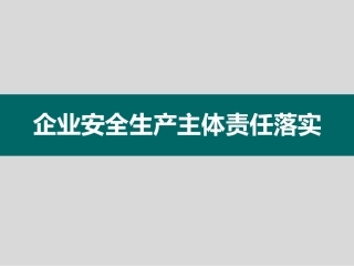 33.企业安全生产主体责任落实.ppt