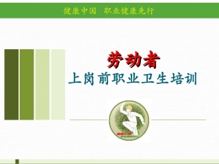 45劳动者上岗前职业卫生培训.ppt