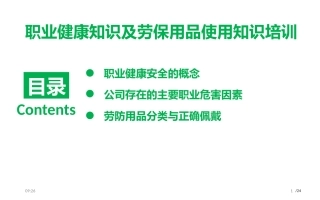 77. 职业健康知识及劳保用品使用知识培训.pptx