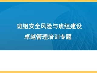 33 班组安全风险与班组建设卓越管理.pptx
